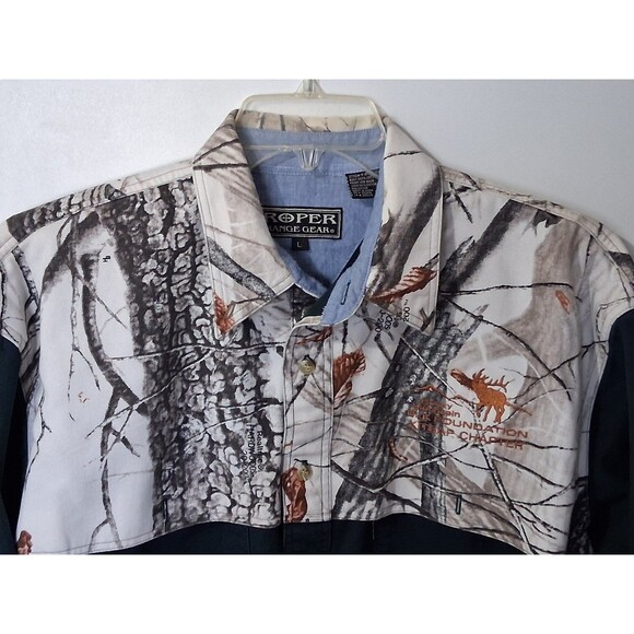 Roper Realtree Shirt Men's Vintage Large Elk Foundation - Picture 3 of 6